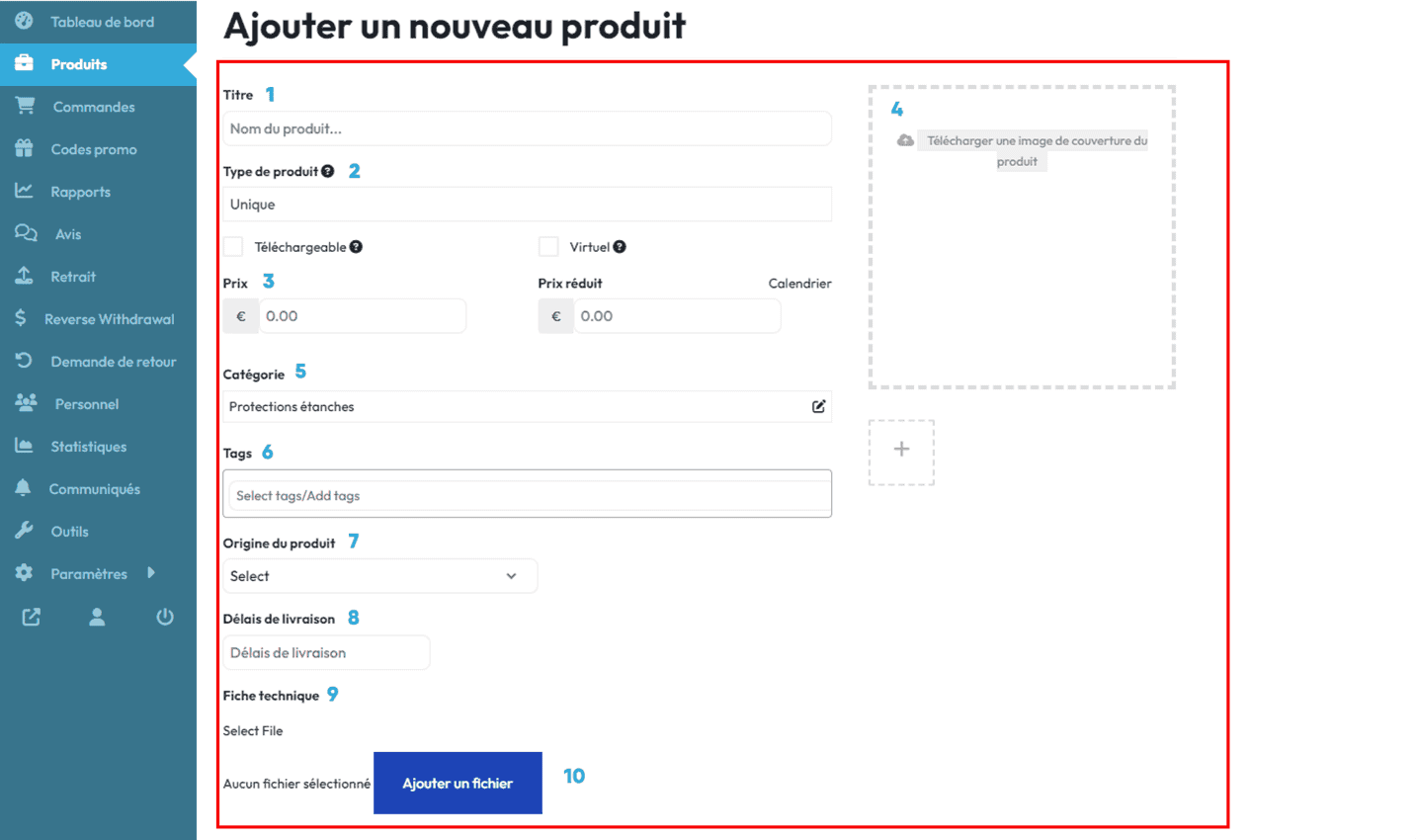 Gestion des produits - Help center
