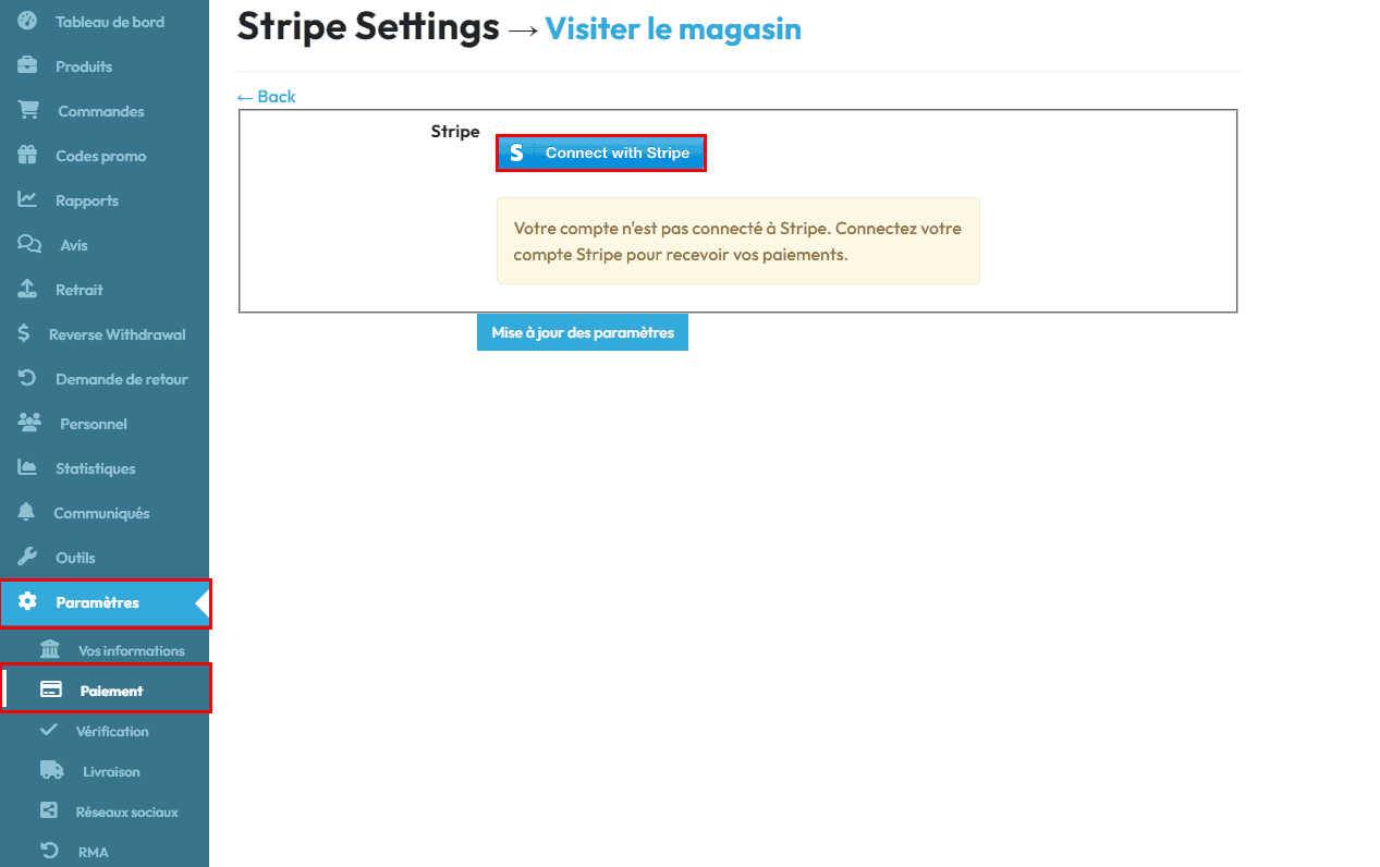 Gestion des paiement - Stripe - HelpCenter
