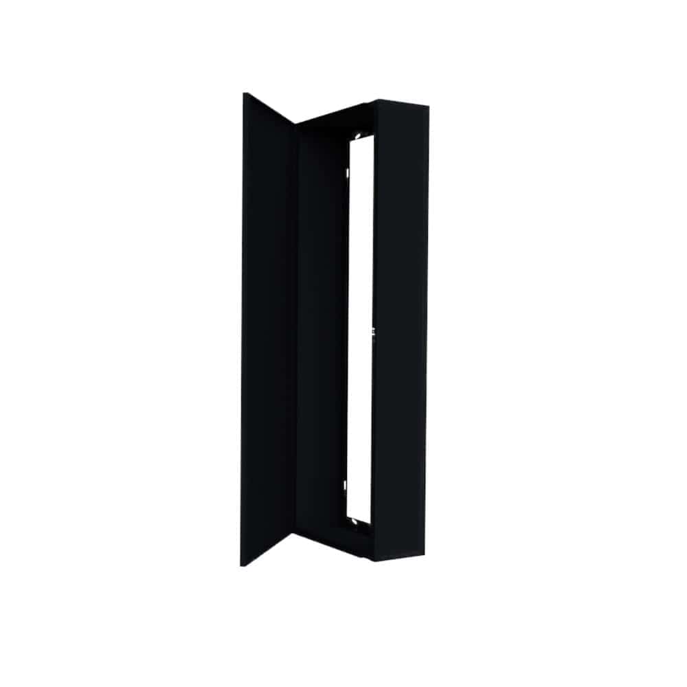 Cache compteur vide noir design pour tableau électrique