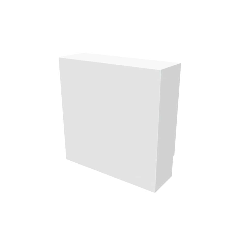 Coffrage blanc fermé pour cacher un compteur électrique mural