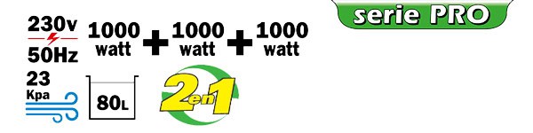 Informations de performance - Aspirateur 80L - RIBIMEX