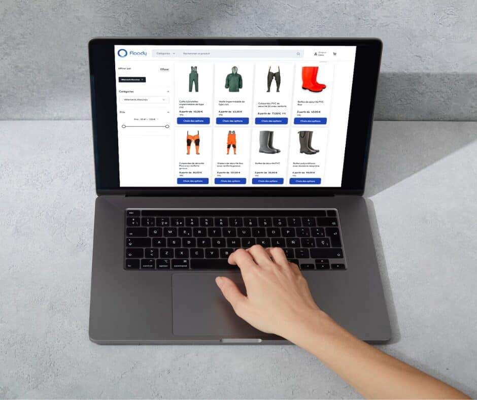 Floody Marketplace, vente de vêtement étanche en ligne 