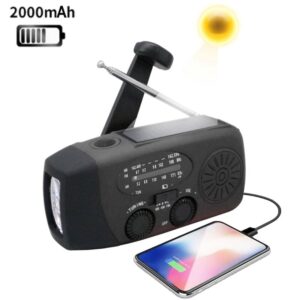 Radio dynamo / chargeur / lampe torche de survie  (Noire)