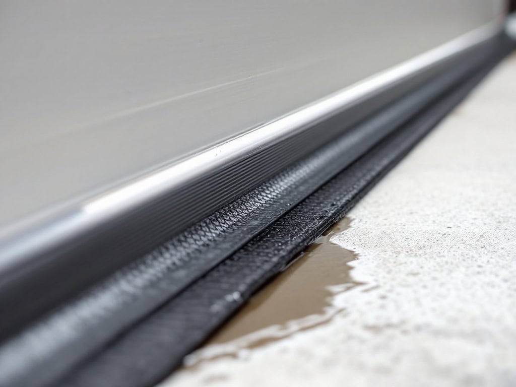 Seuil de porte de garage anti-inondation