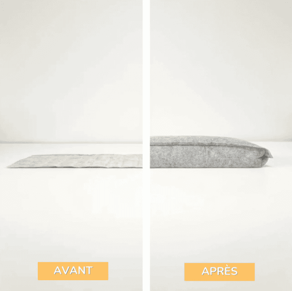 avant après sac anti inondation