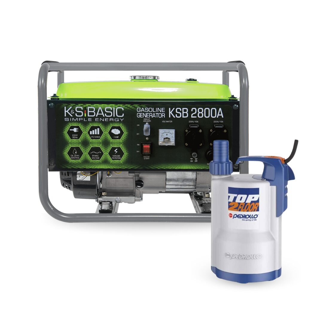 Pack d'urgence anti-inondation générateur 2,8kW et pompe