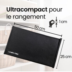 TAPIS ABSORBANT D'EAU LABA-TEX Capacité d'absorption de 5 litres, 6 unités, NOIR