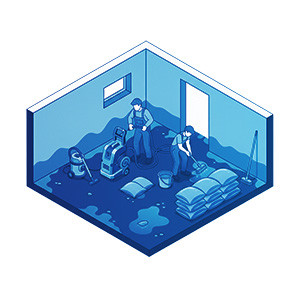 Nettoyage moisissures post-inondation