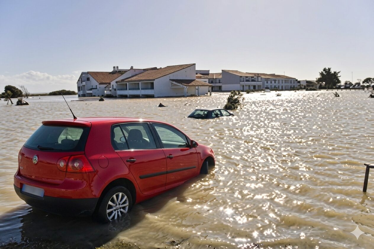Schéma pédagogique : submersion marine