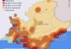 Superposition des zones inondables avec la densité de population en 2016