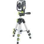 Laser à lignes croisées vertes LASERLINER SmartCross-Laser GX Work Set avec trépied 45 cm