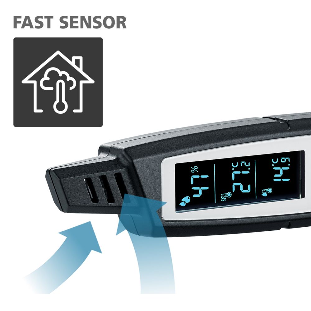 Hygromètre numérique LASERLINER ClimaPilot Plus avec point de rosée – Image 2