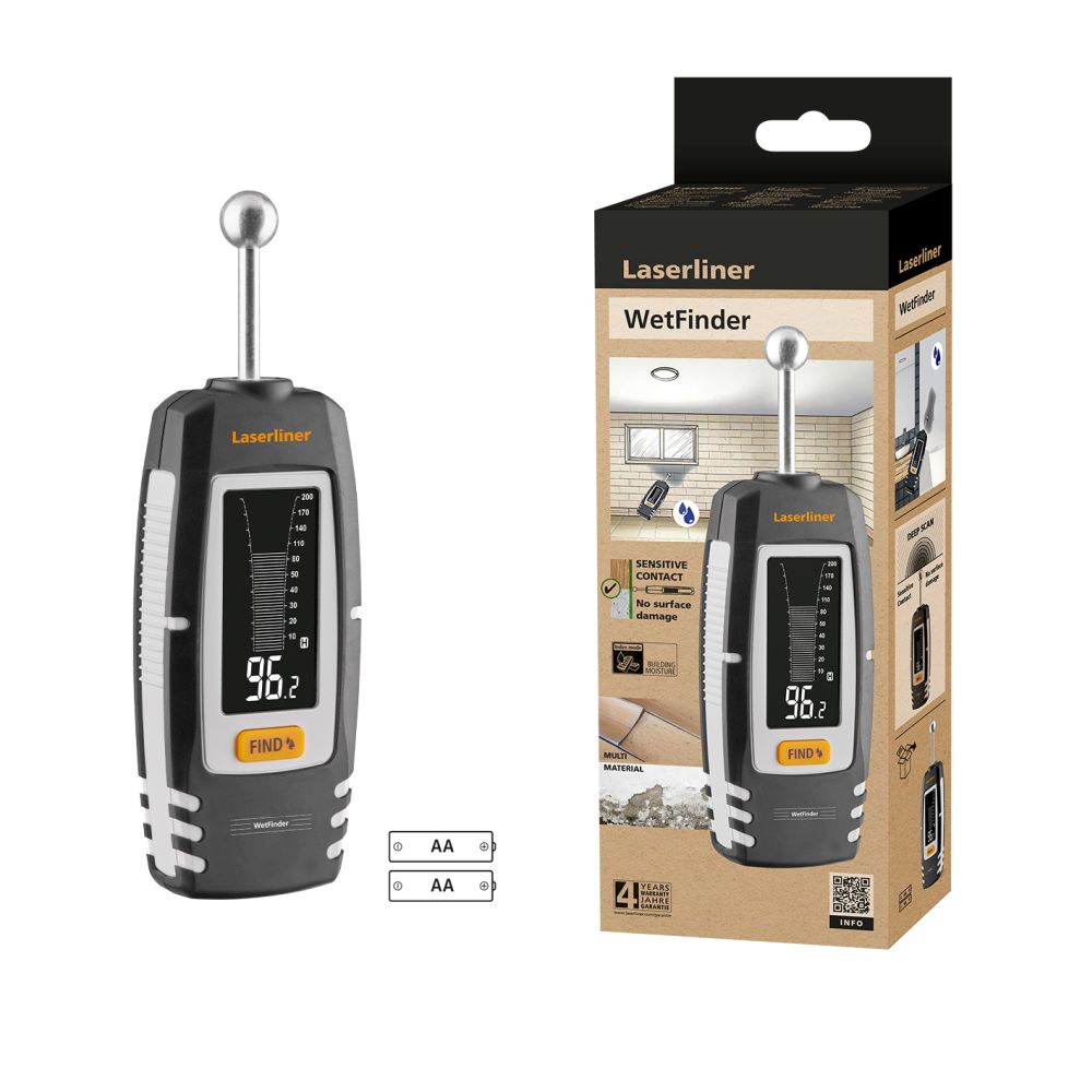 Détecteur d'humidité murs et sols LASERLINER WetFinder – localisation des dégâts des eaux – Image 4