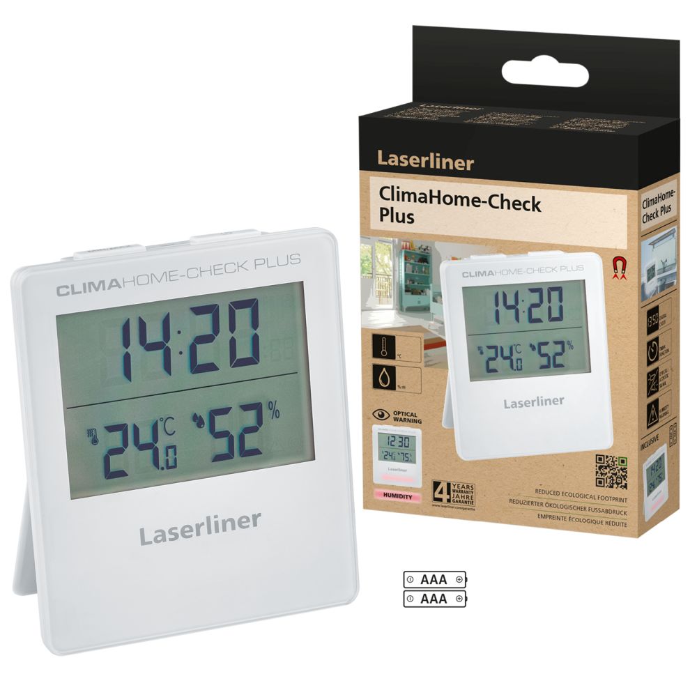 Hygromètre numérique LASERLINER ClimaHome-Check Plus avec recommandation d'aération – Image 4